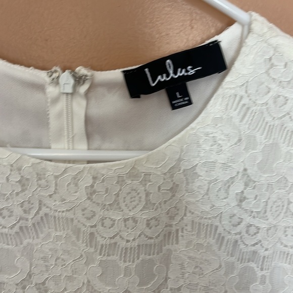 Lulus large white short sleeve lace dress - Picture 2 of 3